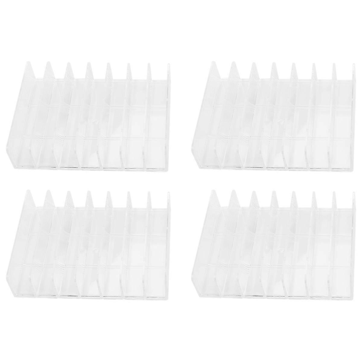 4 Pcs Clear Acrylic CD Holder with Tackable CD DVD Display Rack