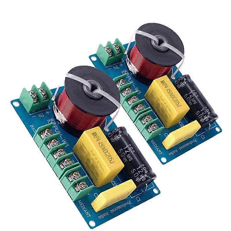 2stk 200W 3-vejs lyd Hifi Filter Printkort Stereohøjttaler Crossover Filtre Diskant/bas 3 enhed