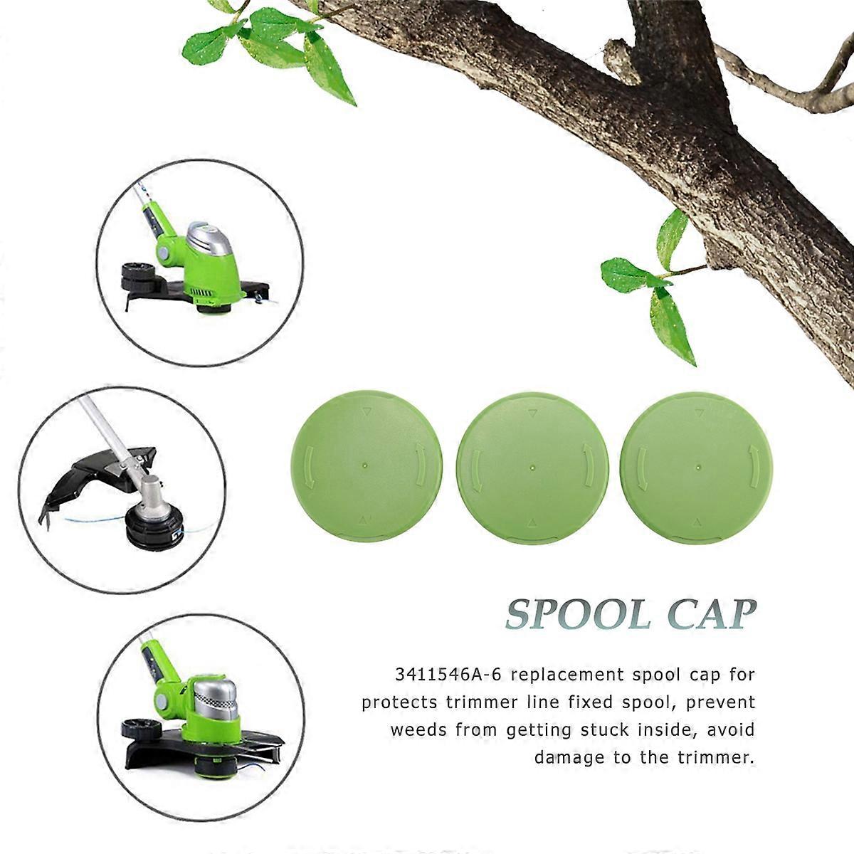 3Pack Spools Cap for Greenworks 21332 21342 24 Volt 40V Weed Eater