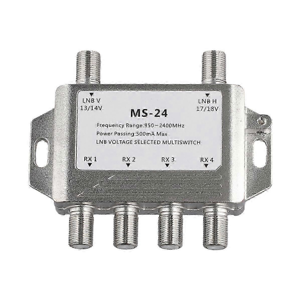 TV Receiver Multiswitch LNB with 2 Inputs and 4 Outputs DiSEqC 4X2 for Satellite Signal and 950-24000MHz Voltage Range