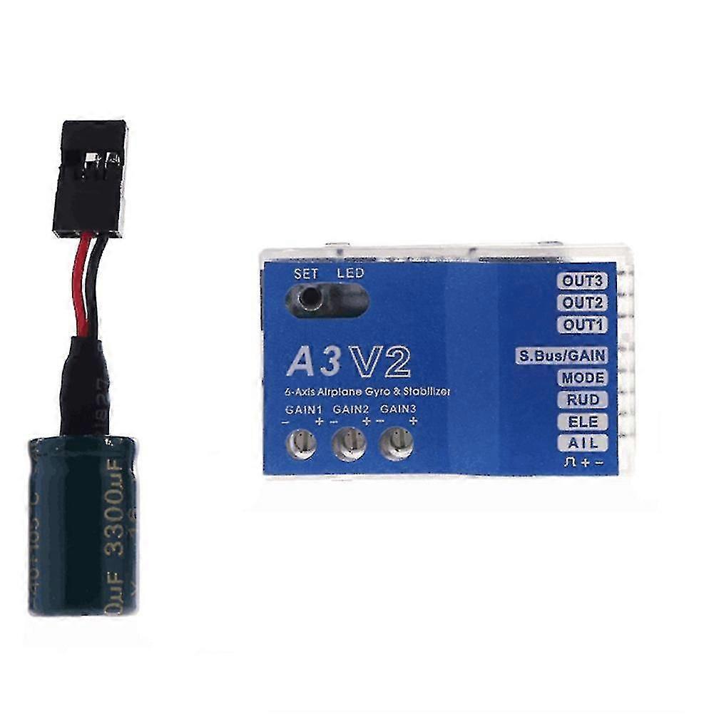 3 Axis Gyro A3 V2 Flight Controller Stabilizer Compatible with Rc Airplane Fixed-wing Copter