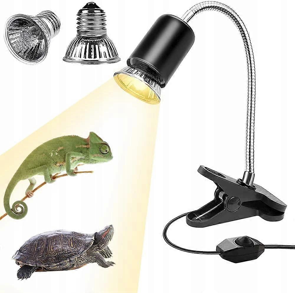 Heating Lamp For Reptiles, Uva Heating Lamp, Uvb E27 With 2 Bulbs 25w