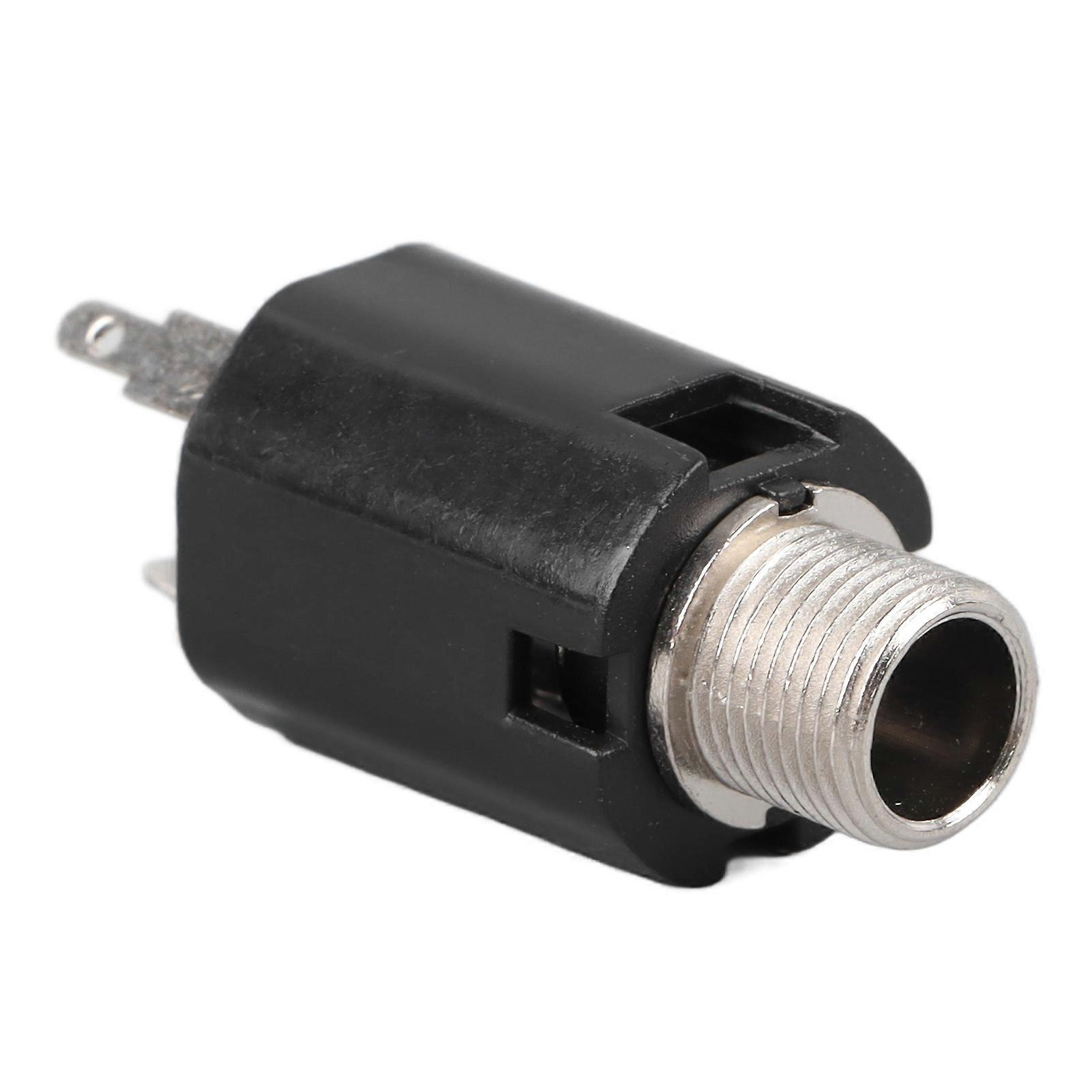 5pcs 6.35mm Stereo Jack Socket 2 Channel 3 Pin Input Mic Connector for Replacement