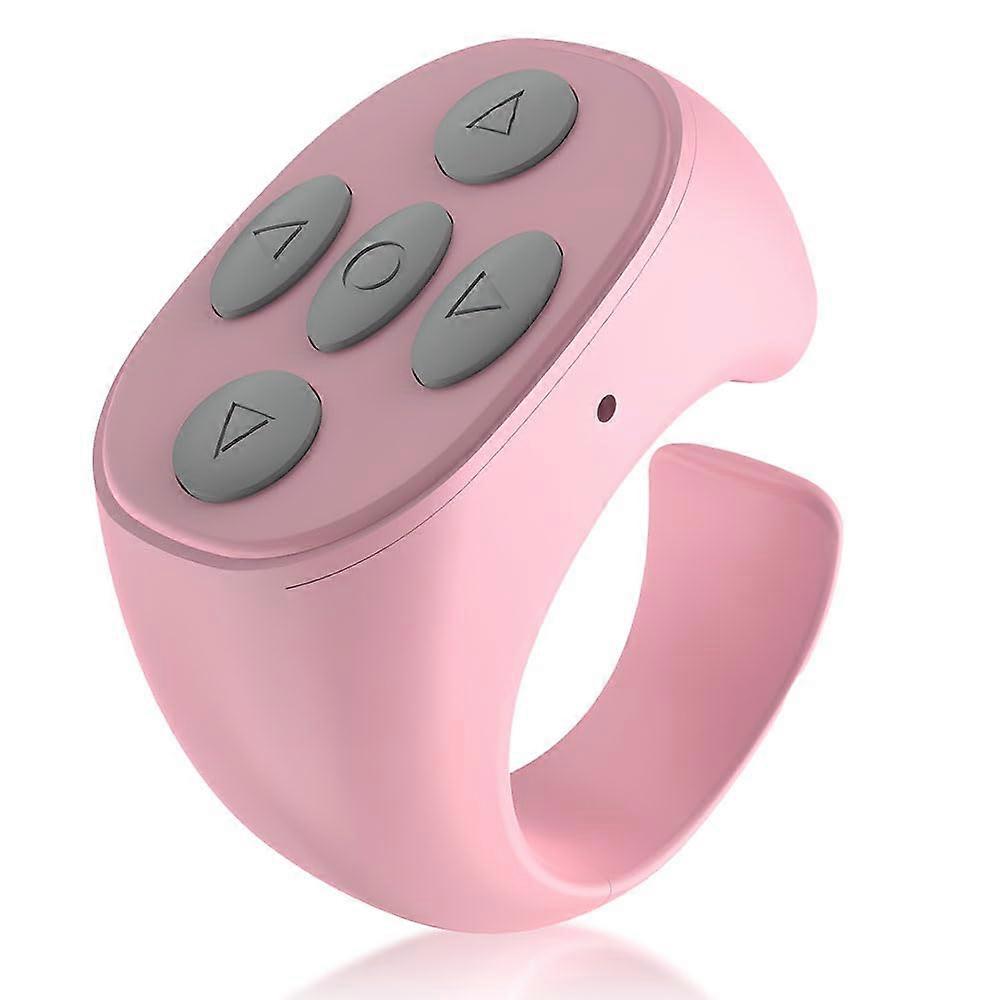 Wireless Bluetooth Ring Scroll, Phone Screen Clicker, Pink Ring, Compatible With iPhone Android