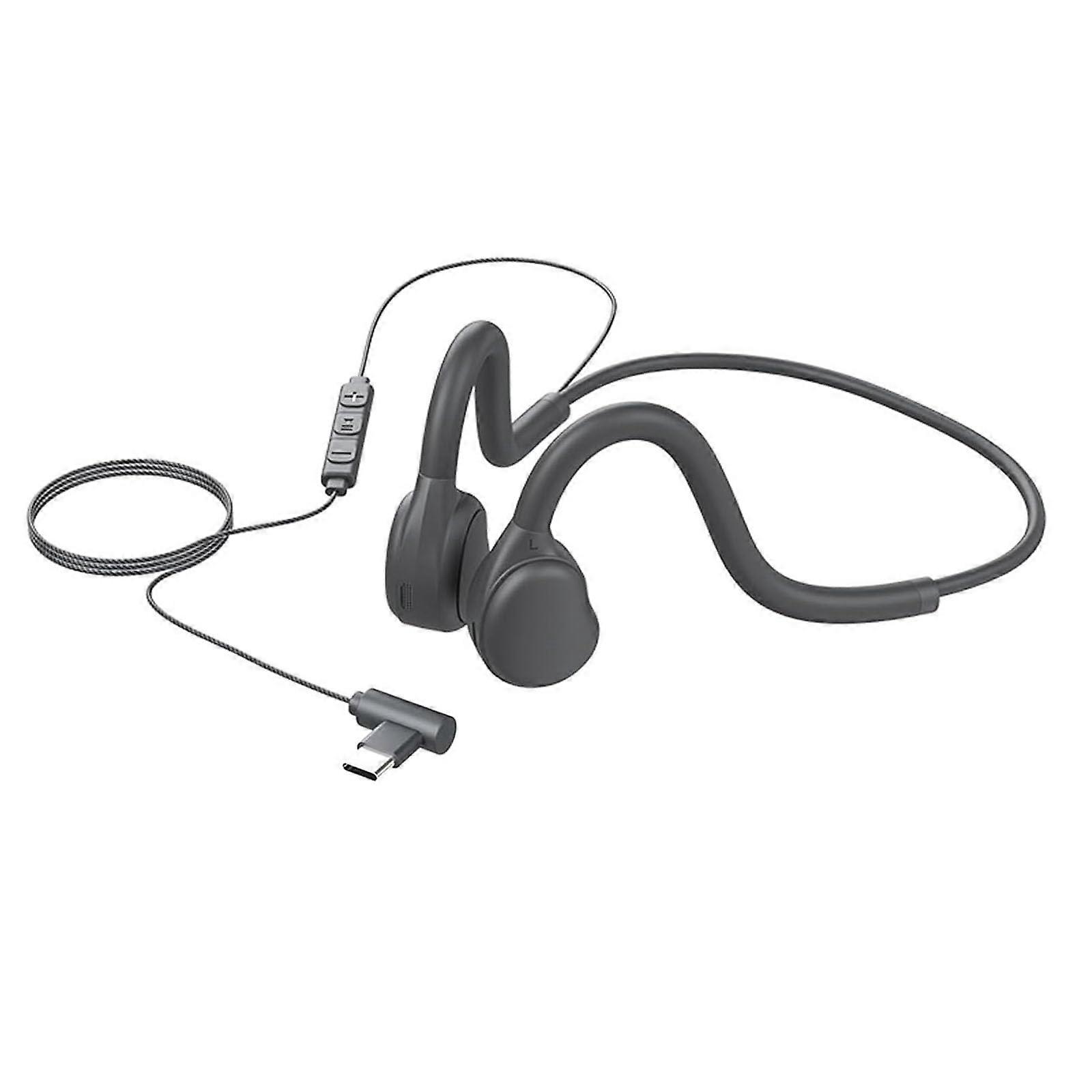 3.5MM / Type-C Wired Headphones with Open Ear Air Conduction and Built-in Microphone (Type-C)