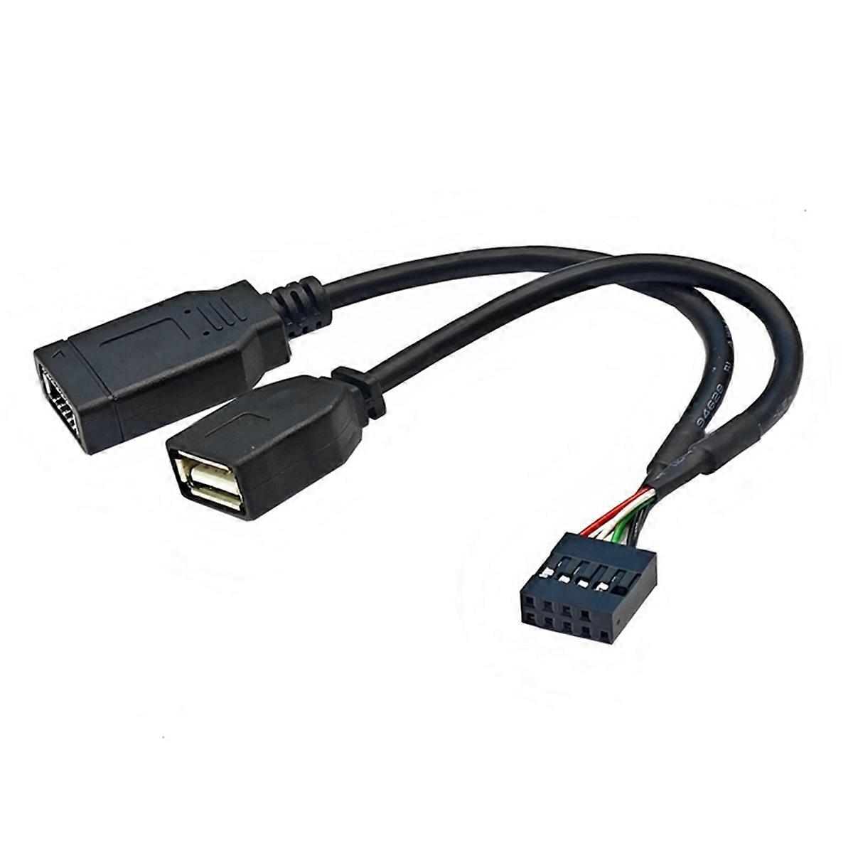 USB 9PIN to USB-A Male and TYPE-E KEY-A Cable