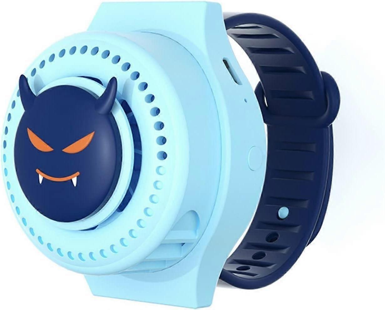 Mini Watch Fan Leafless 5V USB Wrist Fan Handheld Portable Mute Cooler Blue1 Size X