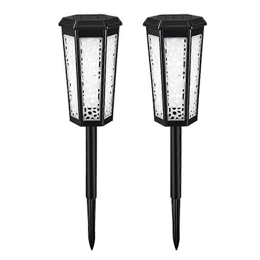 2PCS solar hexagonal hollowed out light, courtyard light modern courtyard outdoor garden