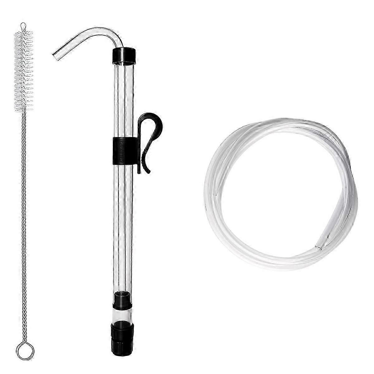 3/8In Auto Siphon with Clamp 6.5' Ft Hose Bottling Siphoning Kit with Food Grade Free Plastic Tubin