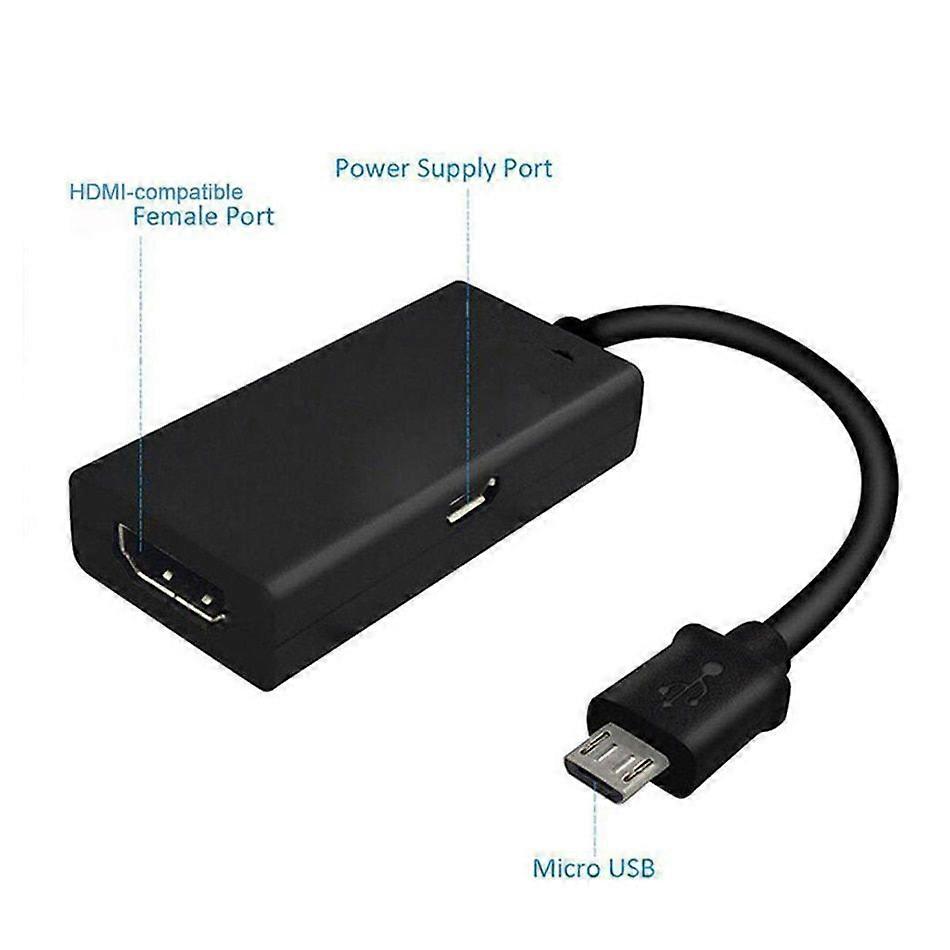 Micro USB adapter to HDMI, 1080P male to female, for MHL device, HDTV, micro USB connector for Samsung Xiaomi