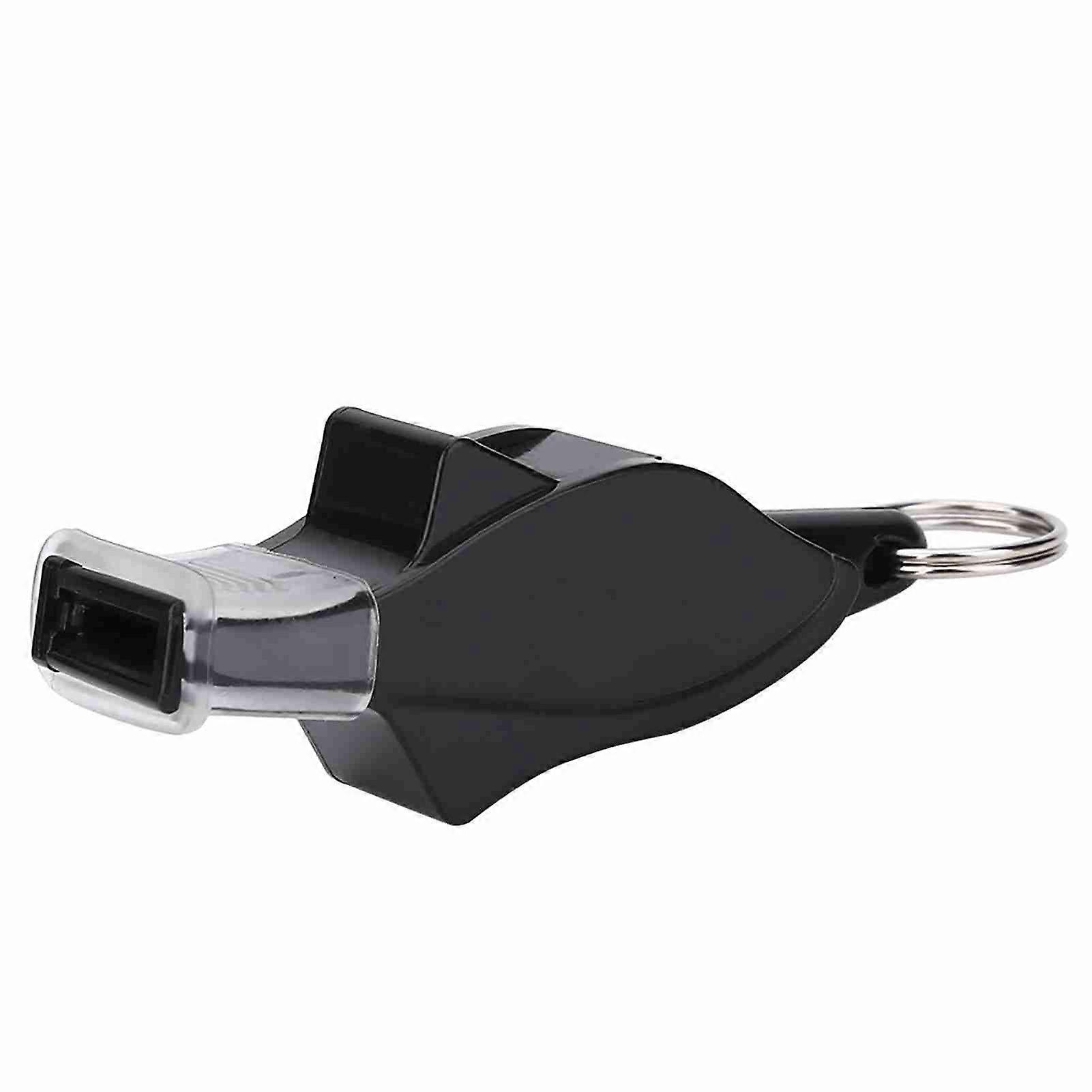 Sifflet d'arbitre de basket-ball, de football, de survie d'urgence, de sauvetage (noir)