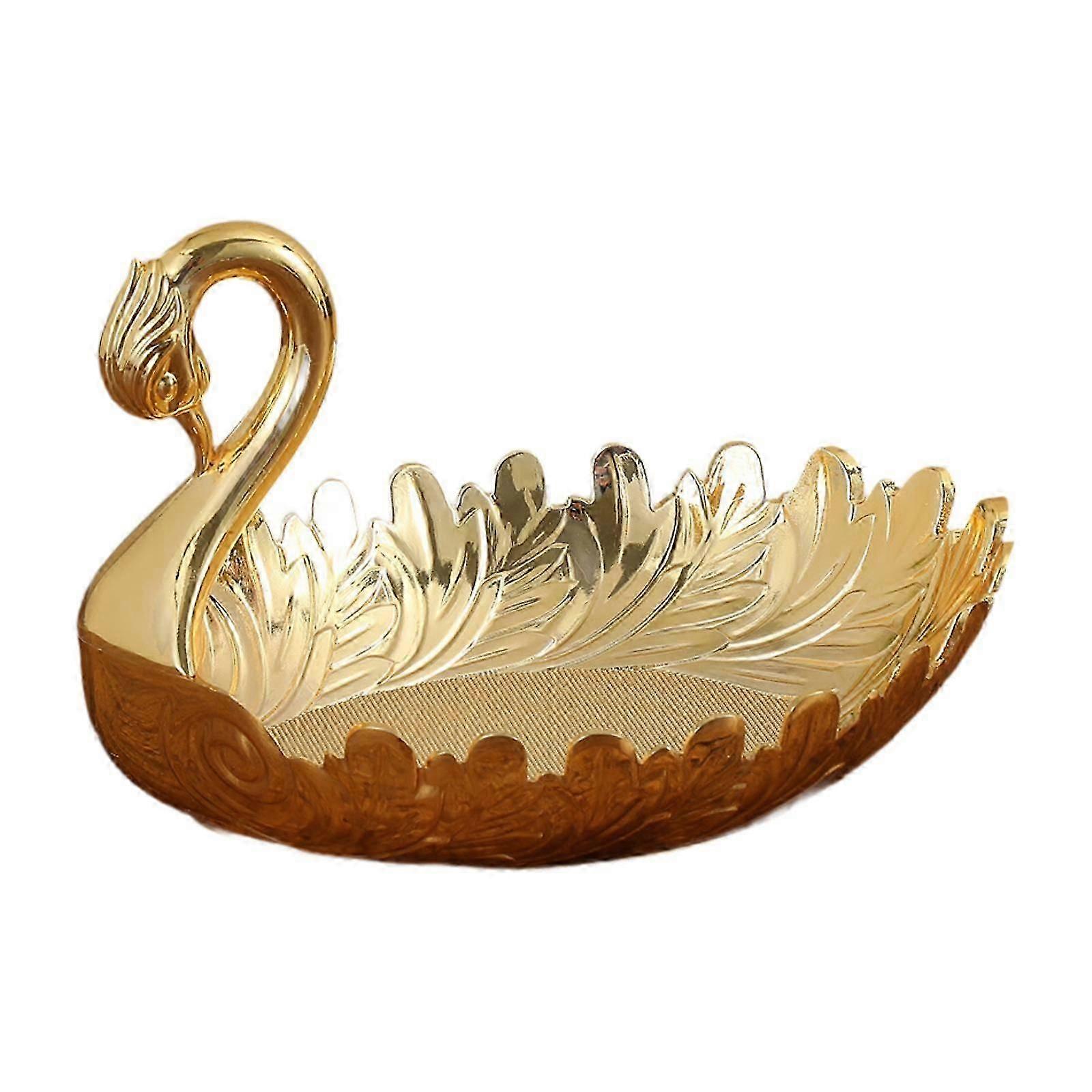 Fruit Display Plate Organization Decorative Luxury Zinc Alloy Peacock Snack Tray Snack Serving Plate for Birthday Celebration