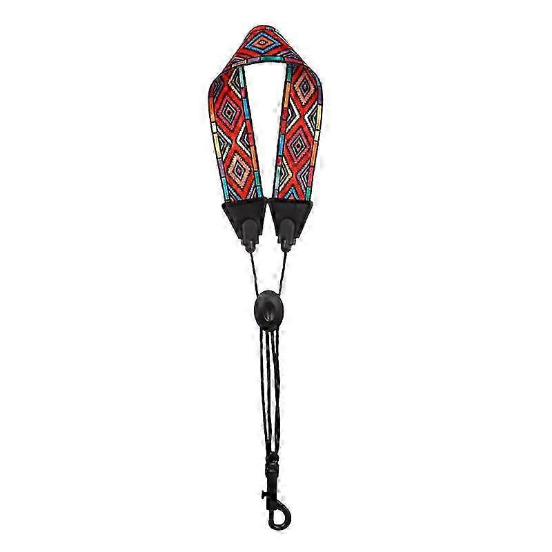 Λουράκι Λαιμού Σαξοφώνου με Snap Hook Sax Harness για Άλτο / Τενόρο / Σοπράνο Σαξόφωνο Κόκκινο - FFY
