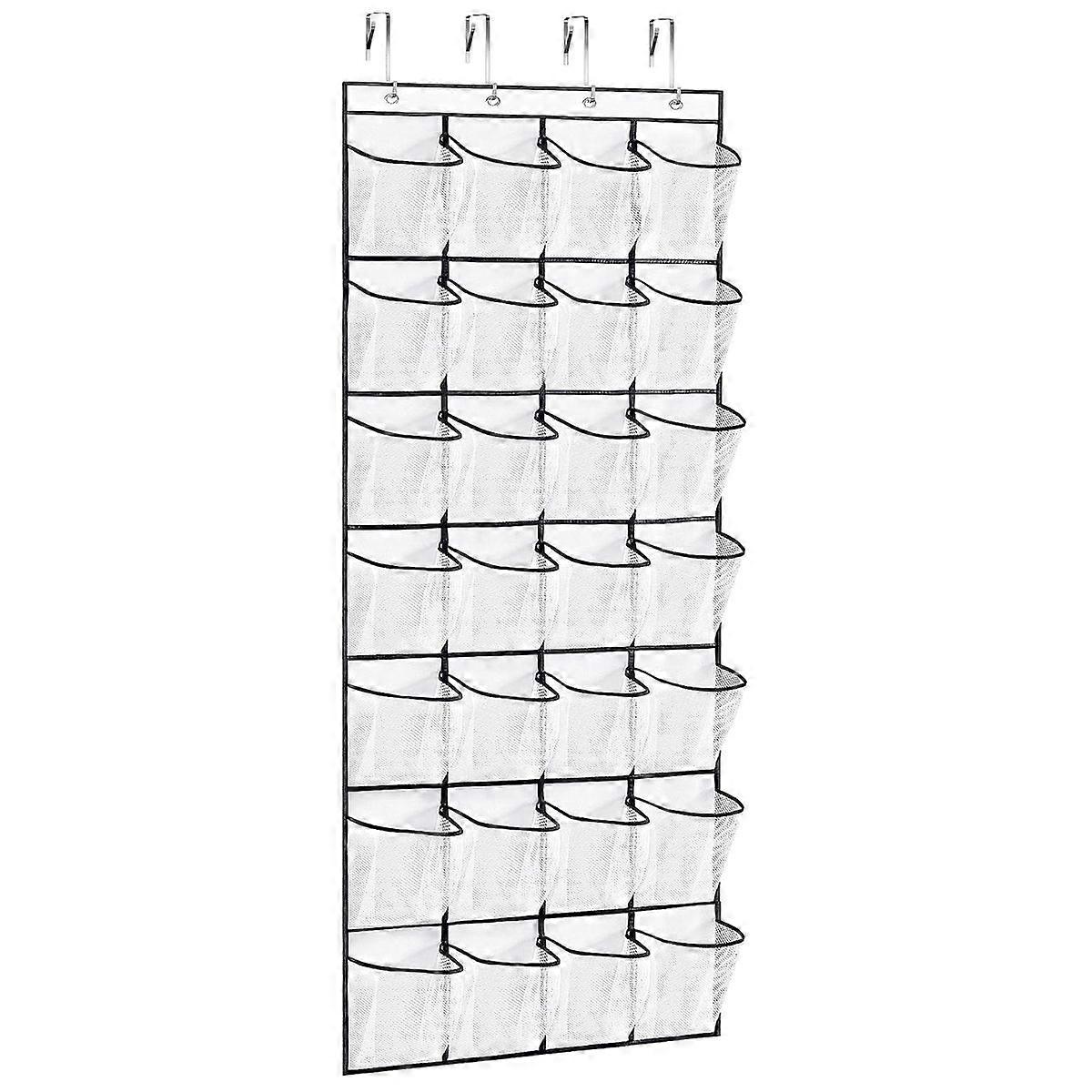 Multi-layer grid storage hanging bag-28 grids white