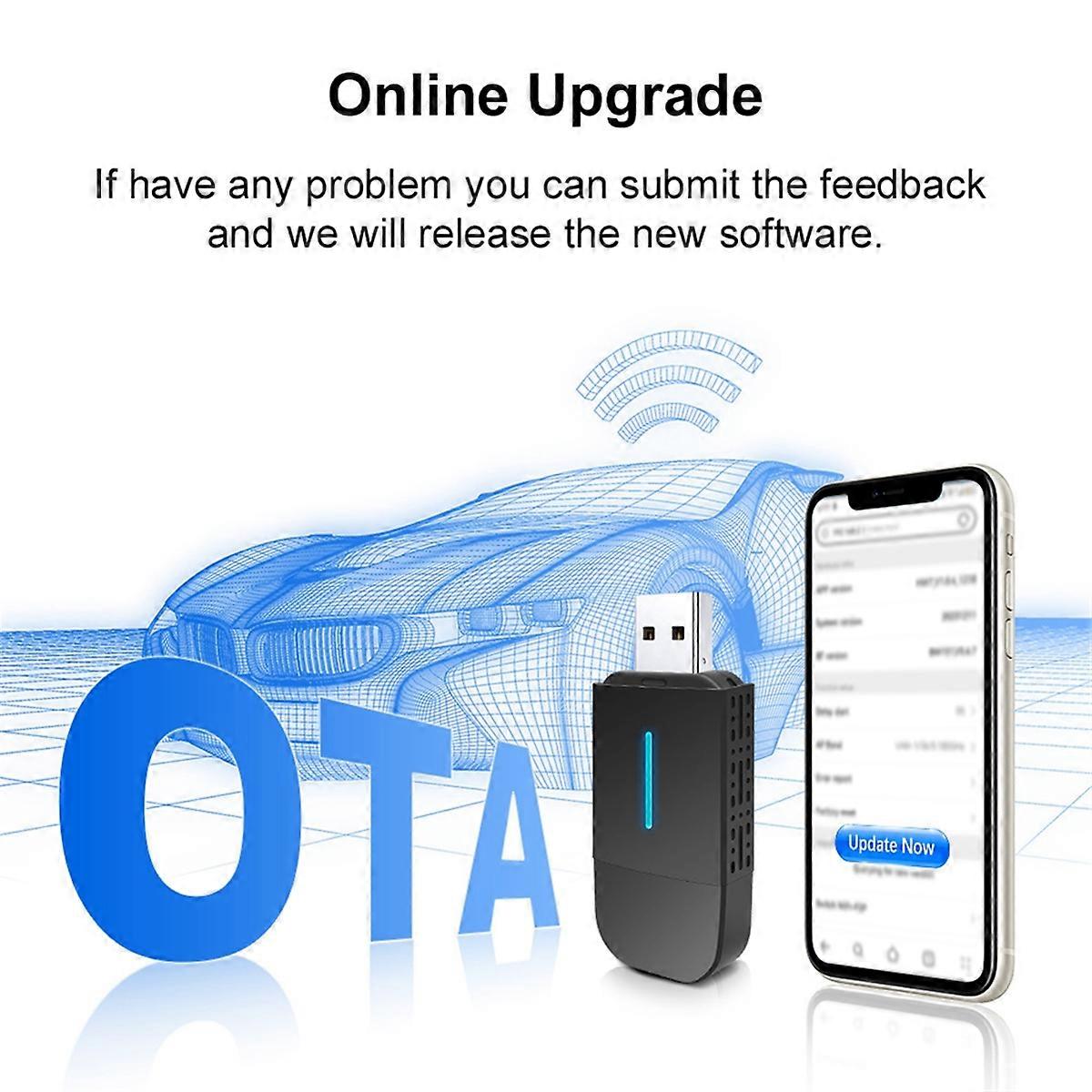 2 in 1 Carplay Wireless Adapter Wired to Wireless Carplay Box Car Interconnection Box Car Wireless A