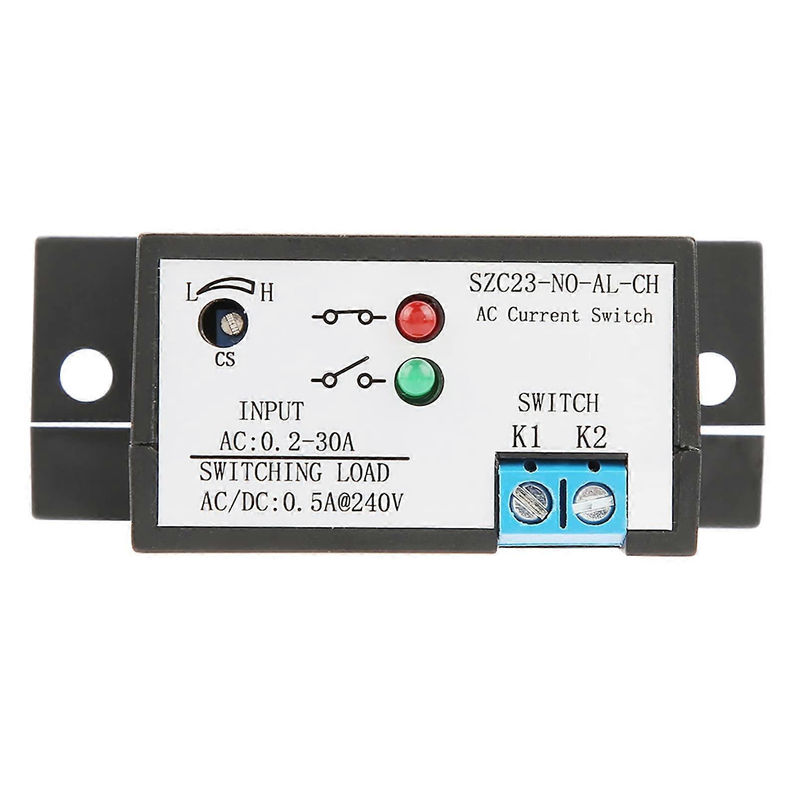 Adjustable AC 0.2 30A Current Sensing Switch, LED Indicator, High Power MOS Tube