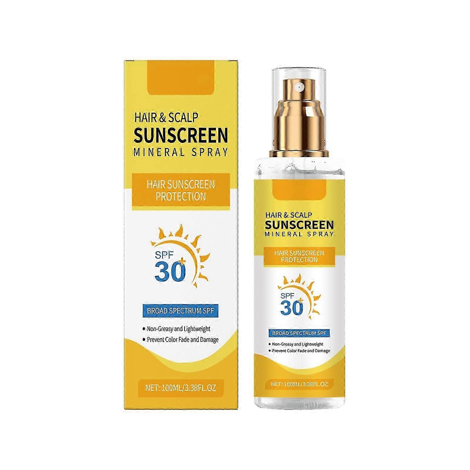 Hair Scalp Sunscreen Spray 100ml - Non-Greasy, Color Safe, For Hiking & Beach