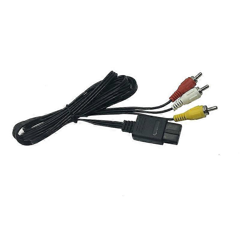 Cabo AV Compatível com TV Super Nintendo SNES N64 GameCube com Conector Chinch
