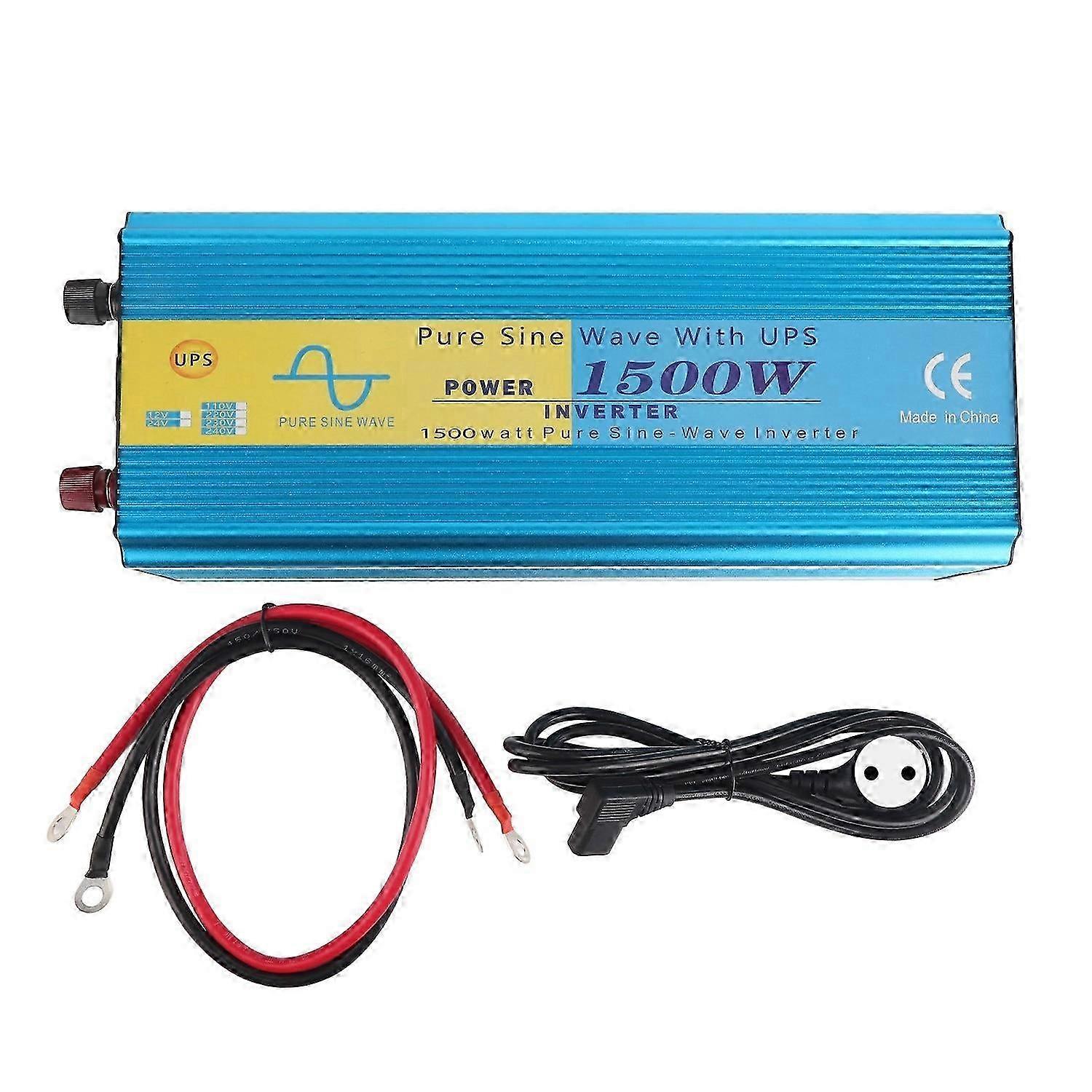 1500W Pure Sine Wave Inverter Led Display Power Converter With 5v 2.1a Usb Port Dc24v Input Ac Outpu