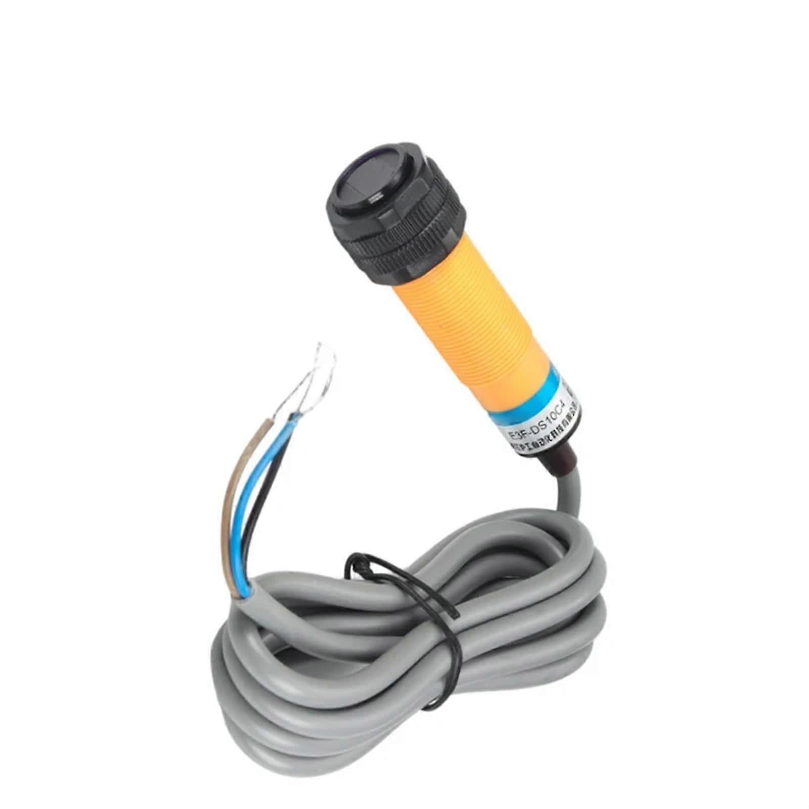 2PCS E3FDS10C4 E3FDS10B2 E3FDS10P1 E3FDS10P2 Diffuse Photoelectric M18 Sensor NPN PNP Range 10cm(E3FDS10B2 NPN NC)