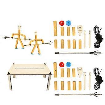 Bamboo Man Battle Game Funny Parent-Children Tabletop Toy Attack & Defense Interactive Anxiety Battle Board Game Toy