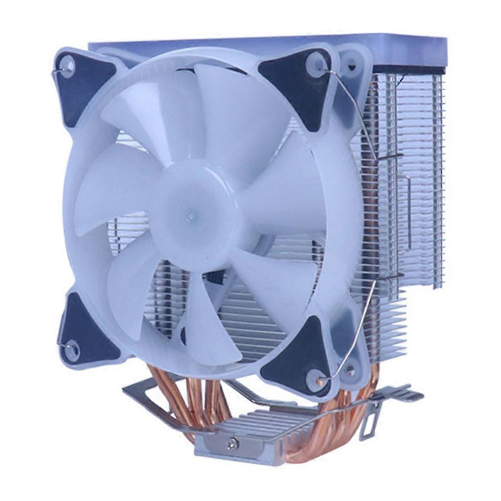 Refroidisseur de processeur Radiateur de châssis RVB coloré 4 caloducs Refroidisseur d’air de processeur 12V 4Pin PWM Refroidissement par air pour intel / pour amd / LGA 7
