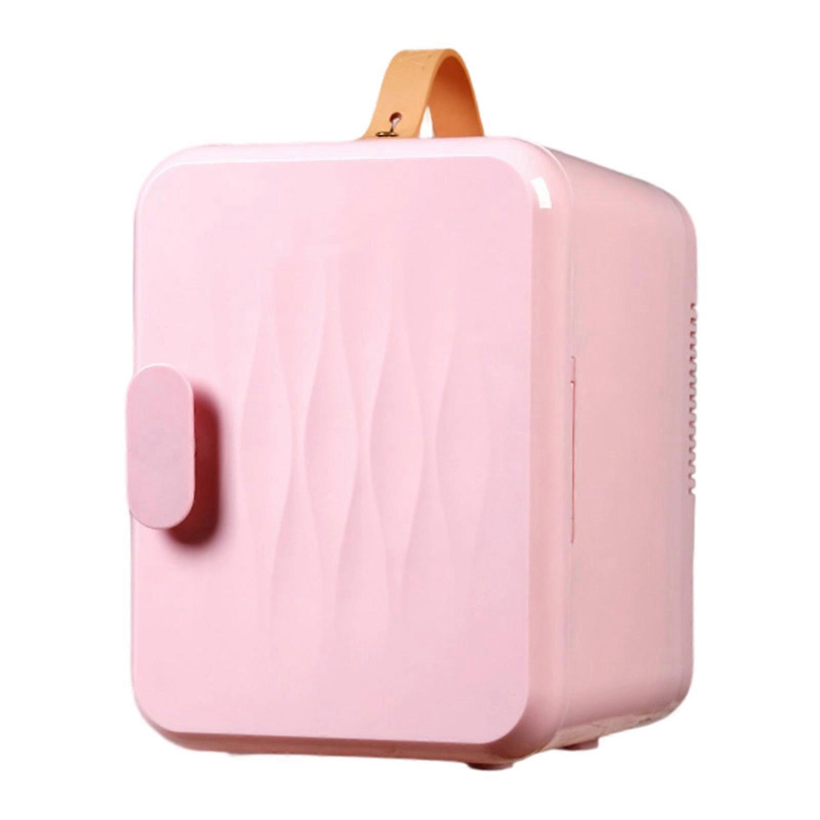 Mini Fridge for Dorm Car Multi Compartment Small Refrigerator with Handle for SkinCare 6L Coolers and Warmer Fridges