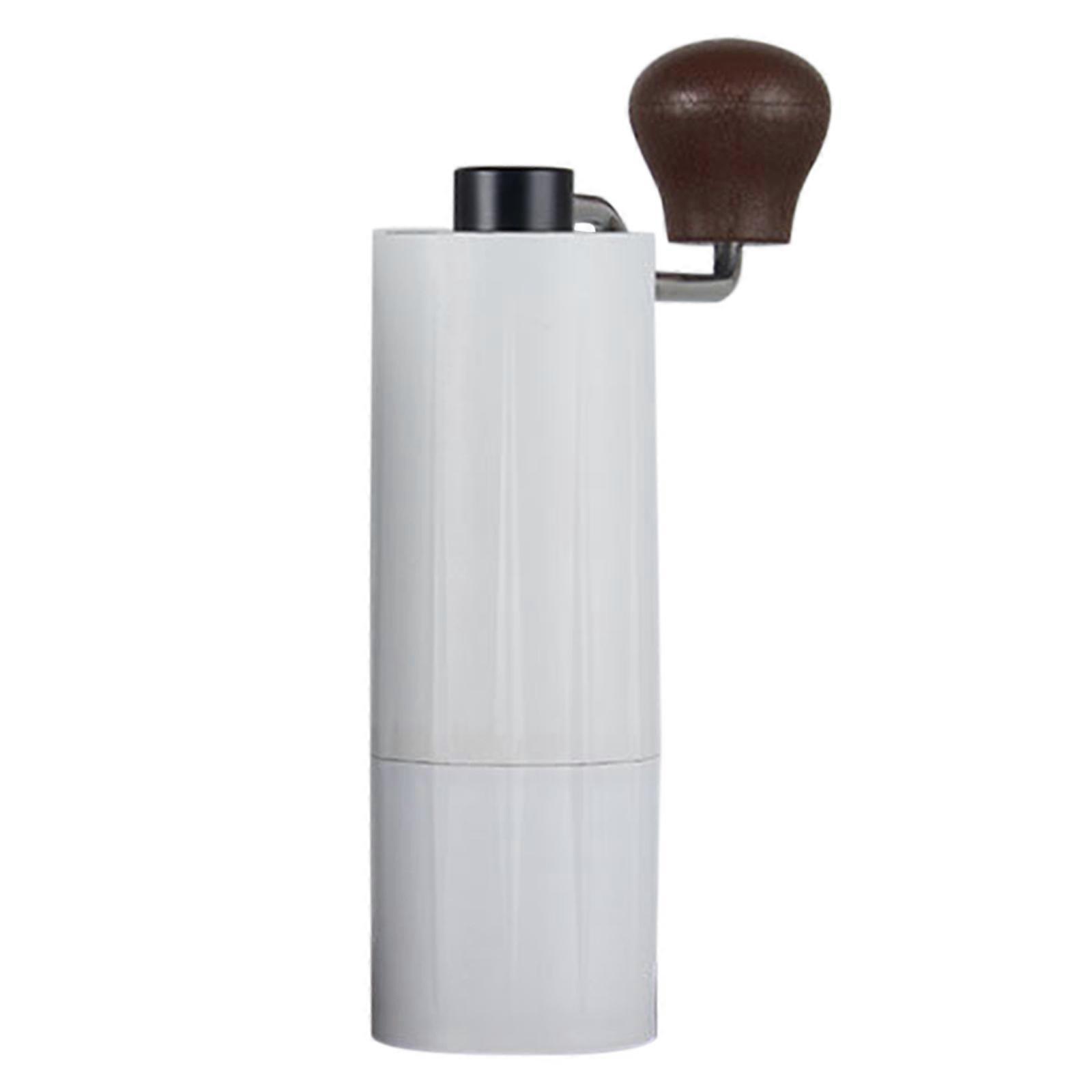 Manual Coffee Grinder Portable Hand Coffee Bean Grinder with 12 Adjustable Setting for Office Home Traveling and Camping White