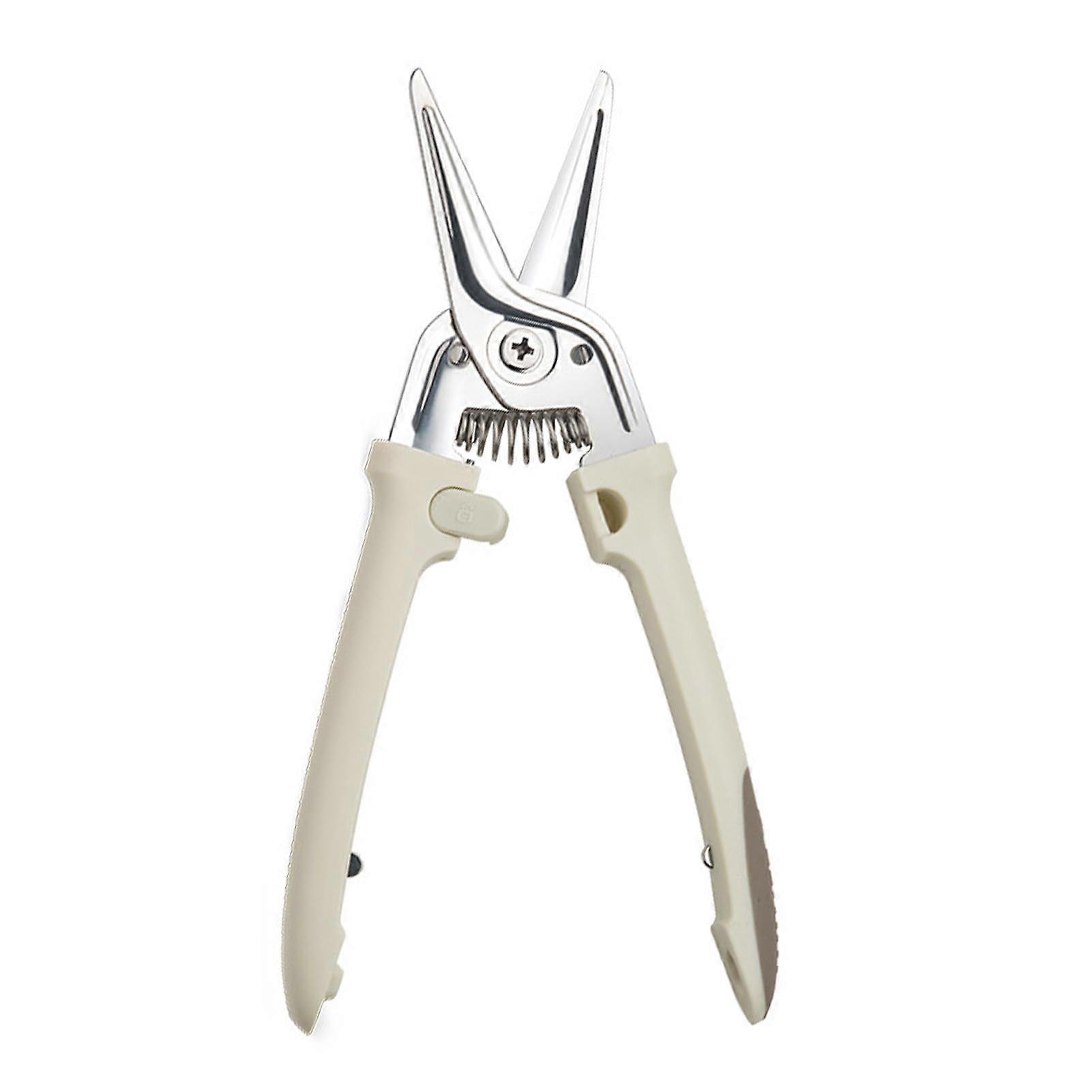 Stainless Steel Kitchen Scissors for Meat and Poultry, White Multipurpose Kitchen Shears with Ergonomic Handles