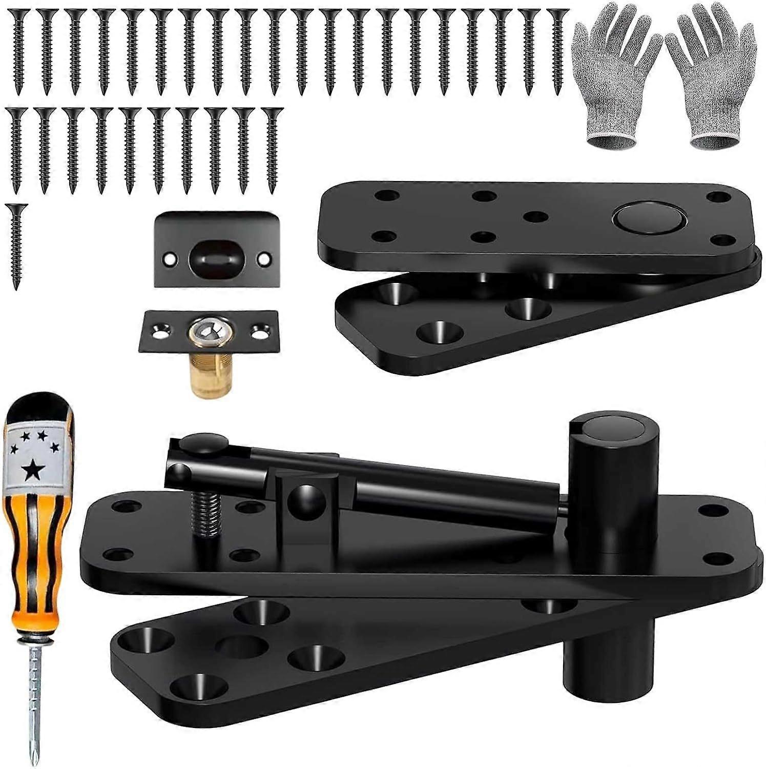 Stainless Steel Hidden Door Hinge, Rotation Invisible Pivot Hinge, Up to 570Lbs