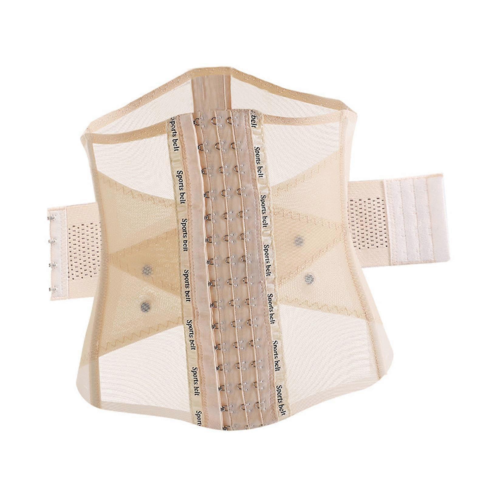Abdominal Trainer Belt For Women Adjustable Lightweight Soft Size L Skin Color Fitness Exercises