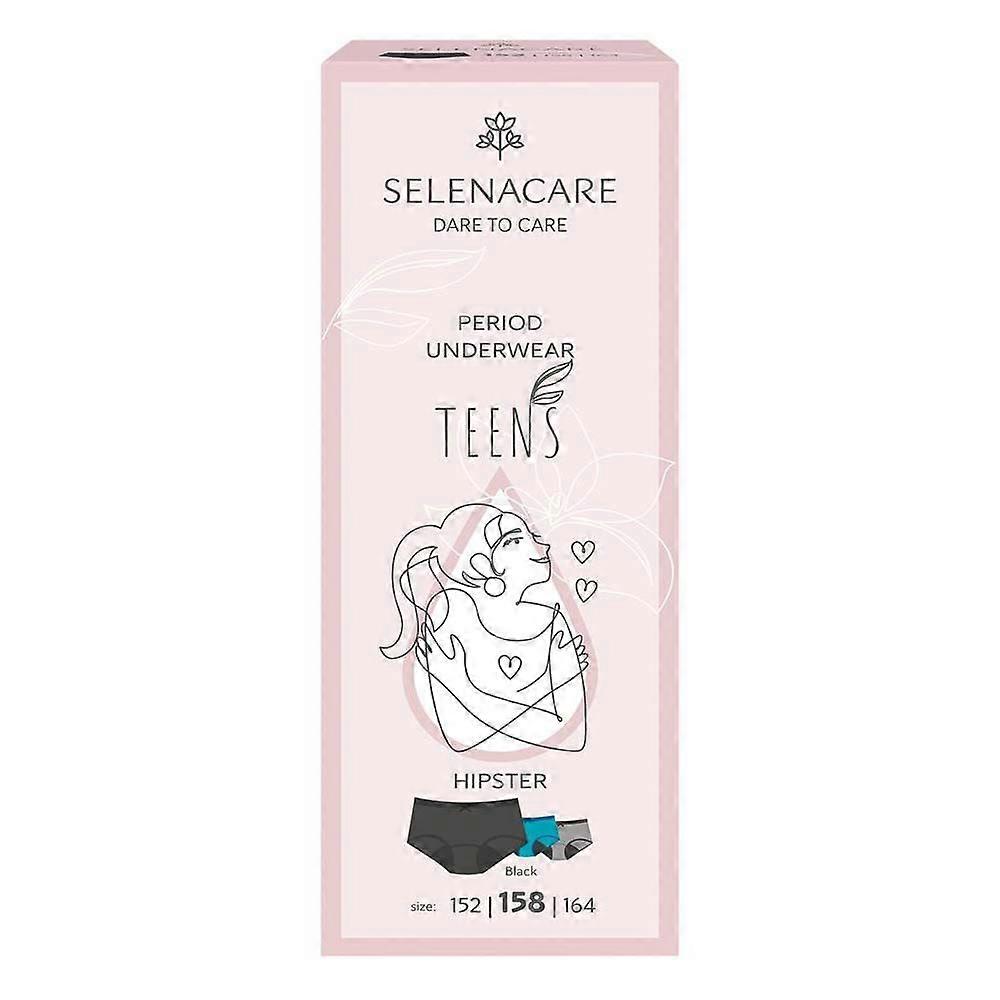 Selenacare TEENS period panties Hipster Black Size 158