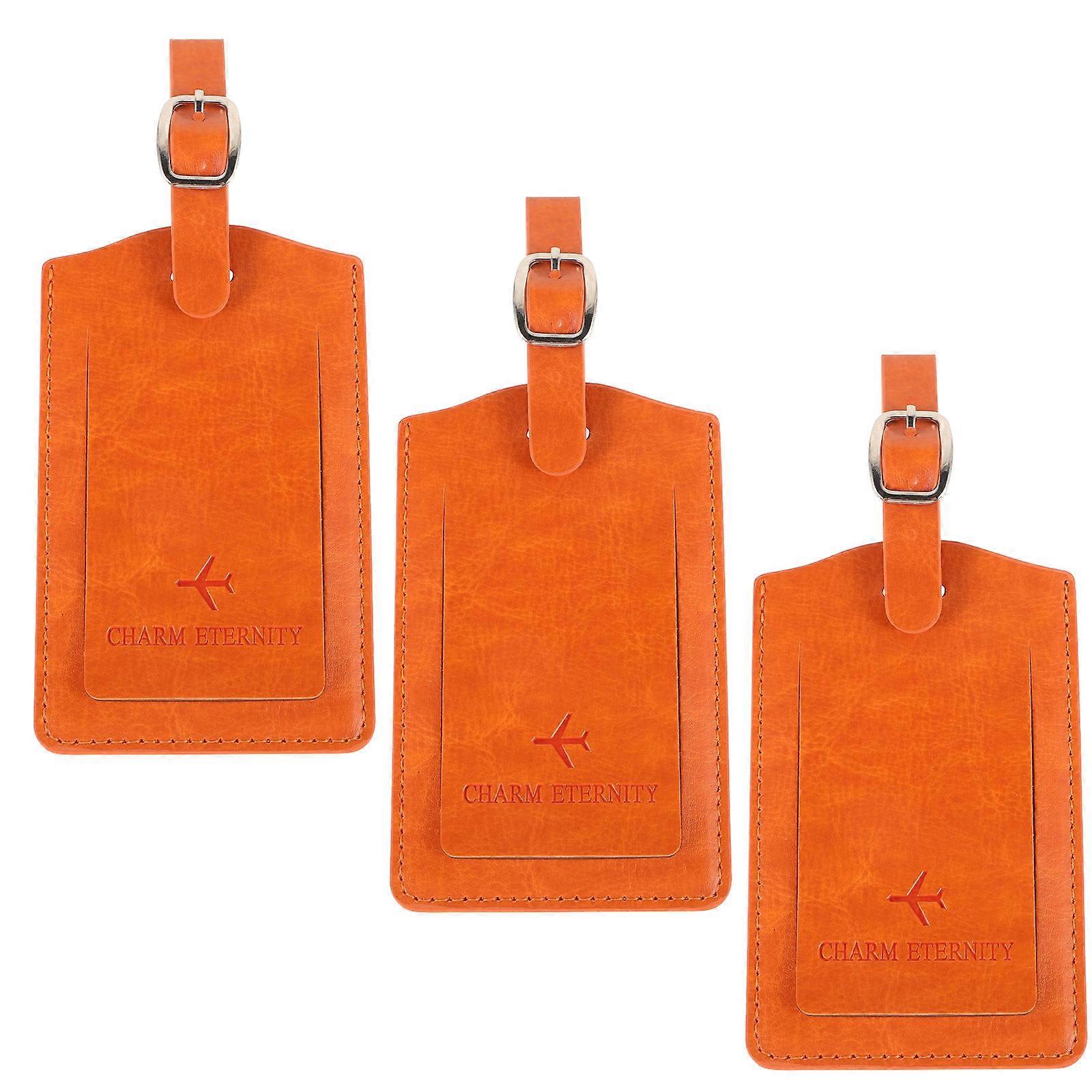 Suitcase Identifiers for Travelers, Crafted from Synthetic Leather