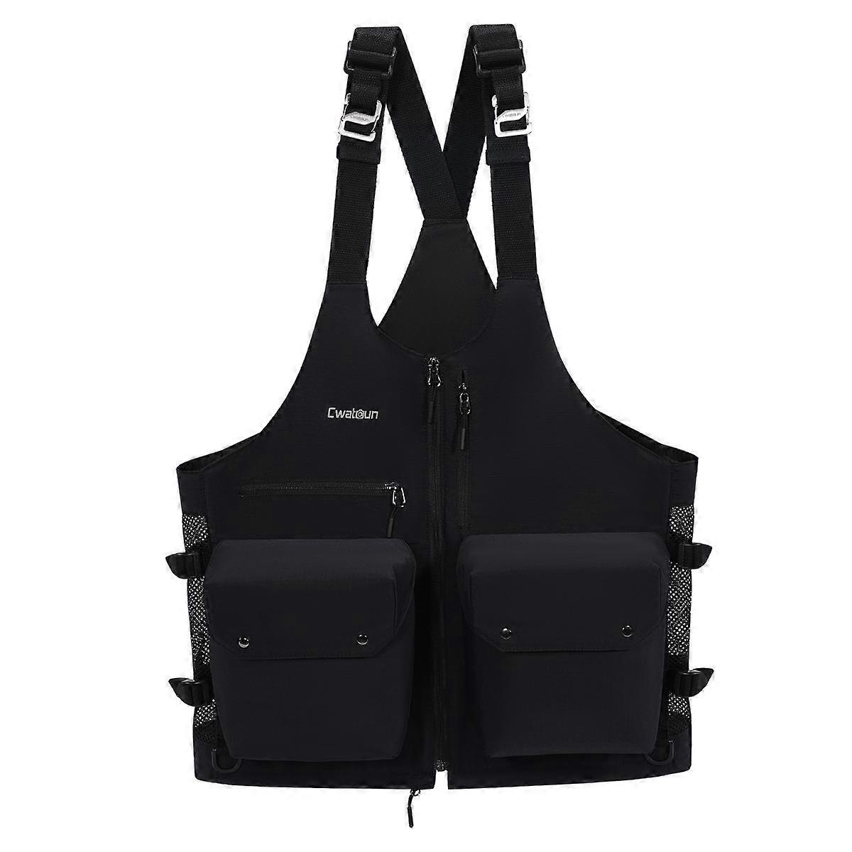 【新品】多機能ベストアウトドア軽量快適カメラバッグD192