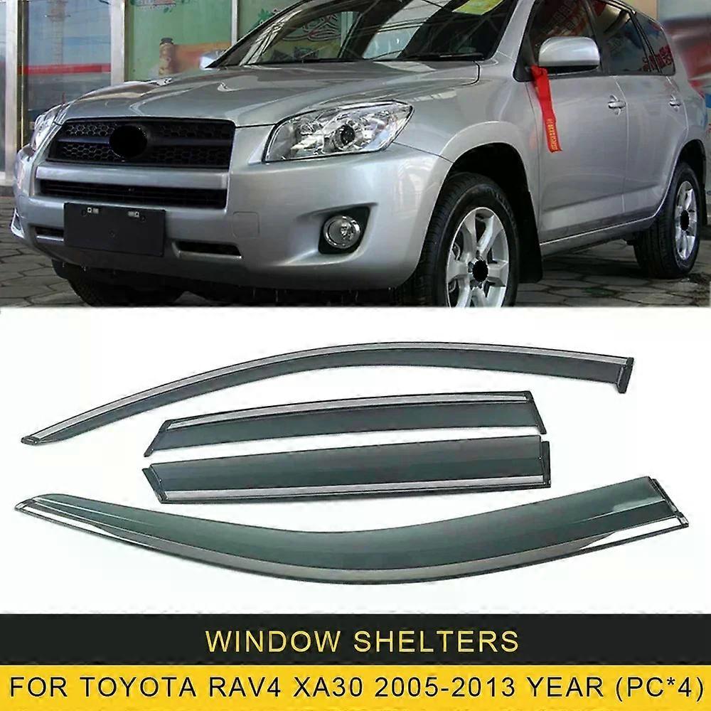 Applicable Chrome Strips Rain Guards for TOYOTA RAV4 2005-2024 Window Visor Wind Deflectors Door Visor Vent Shades Ventvisor