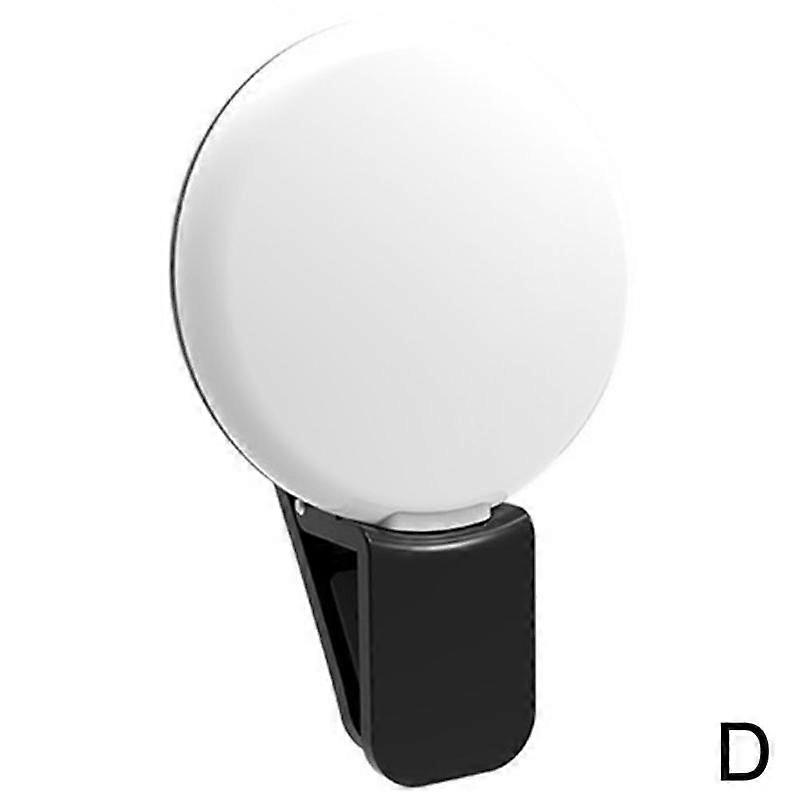 Black (D) $ New mobile phone mini fill light LED external fill light female anchor beauty small Q selfie mobile phone light gift