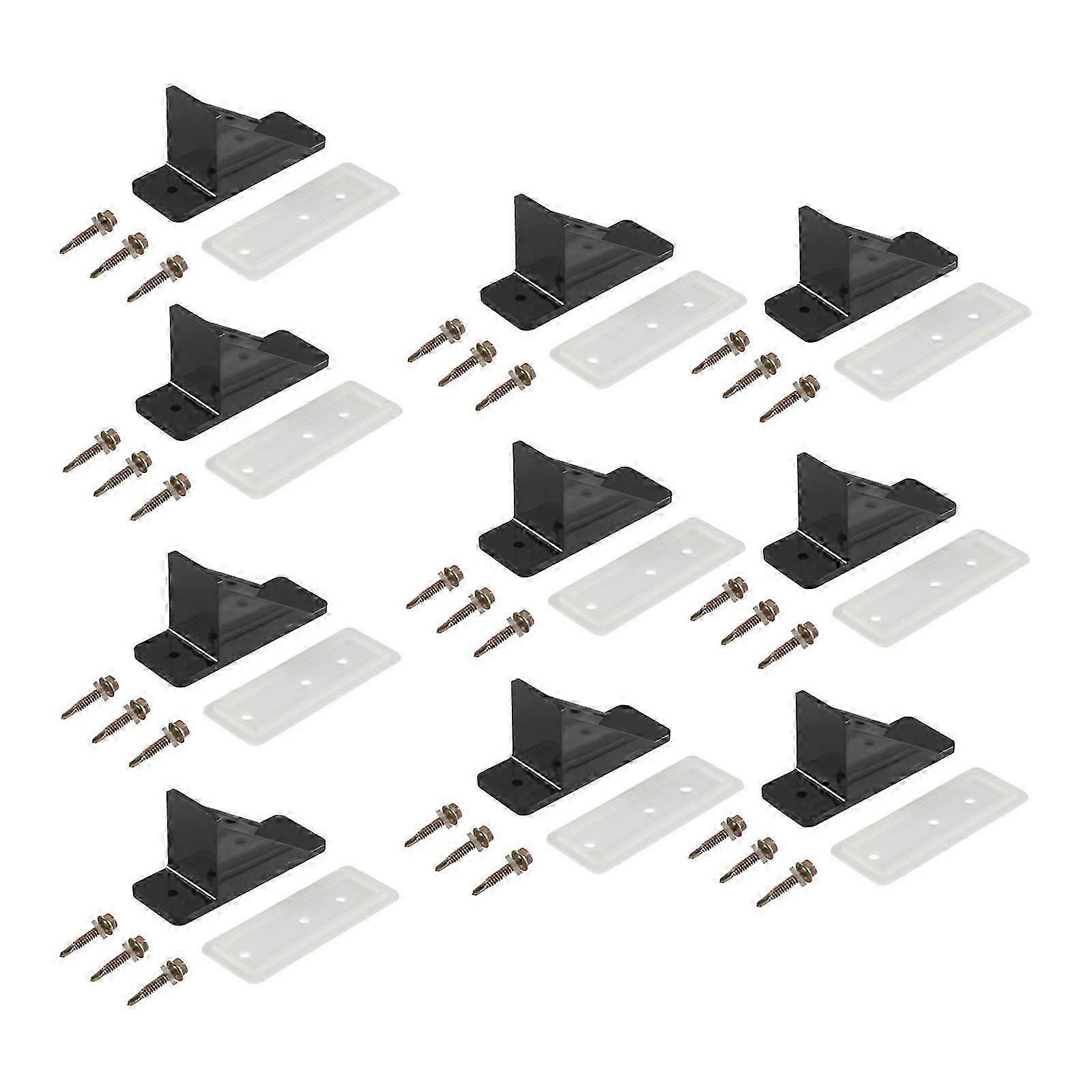 10 Pieces of Easy-to-Use Practical Roofing Snow Guards - Black Accessories Suitable for Various Brands