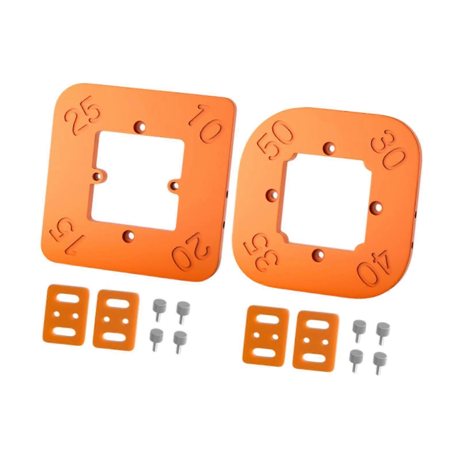 Set of 2 Corner Radius Templates for Woodworking Tools, Portable R10 to R50 Suitable for Various Brands