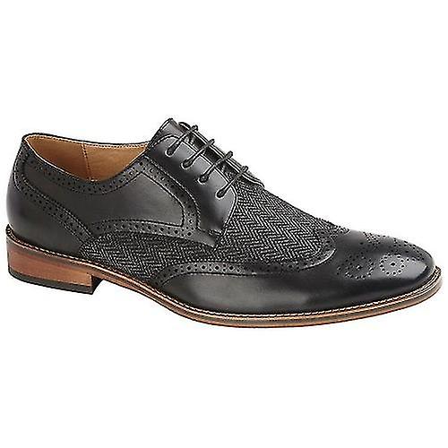 Goor Mens 4 Eye Leather Lined Brogue Gibson Shoe