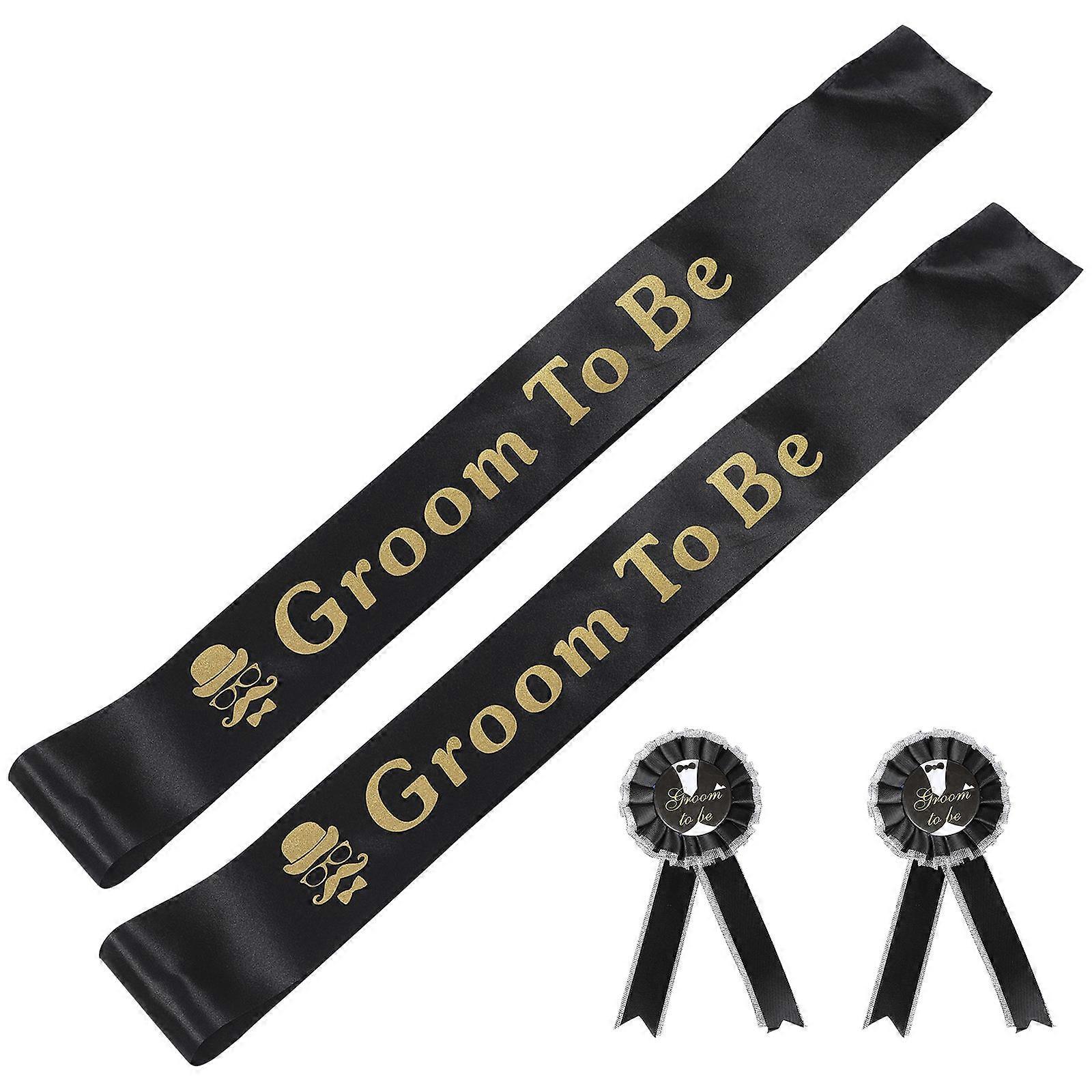 Bachelor Party Essentials, Trendy Sashes with Pin-backed