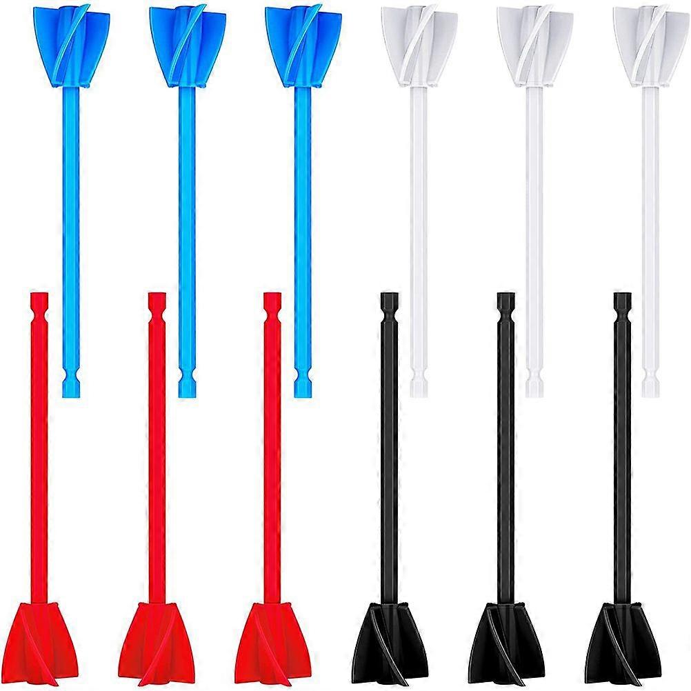 12pcs Paint Mixer Drill Attachment Epoxy Paint Mixer Rods Helix Drill Attachment