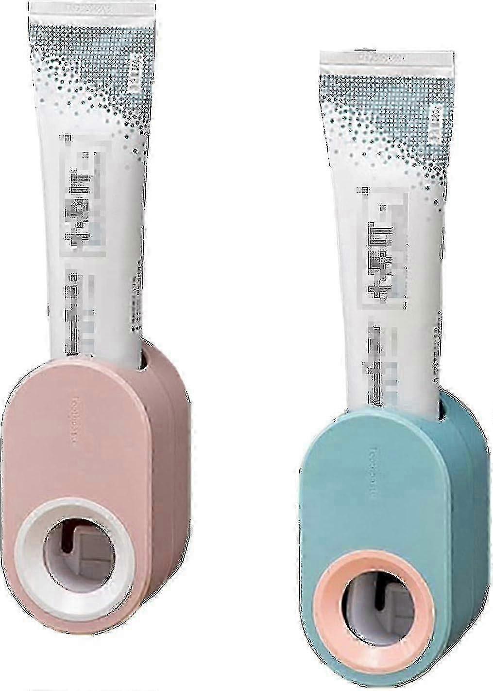 2Pcs Hands-Free Toothpaste Dispenser, Wall-Mounted Bathroom Set