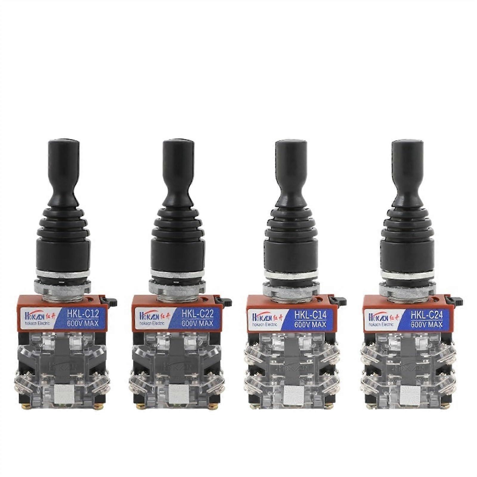 22mm Industrial Master Monolever Joystick Switch 2 4Way Position Self Locking Latching Momentary Cross Switch 2 4NO(2Way Latching 2NO)