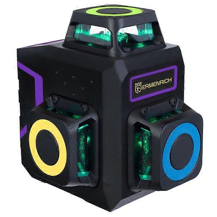 3D Construction Laser - ERMENRICH - PRO LV50V - 12 Green Lines - Self-Leveling - USB-C