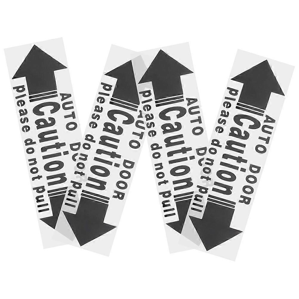 Door Handle Caution Label, Automatic Operation Notice, Robust Material Construction