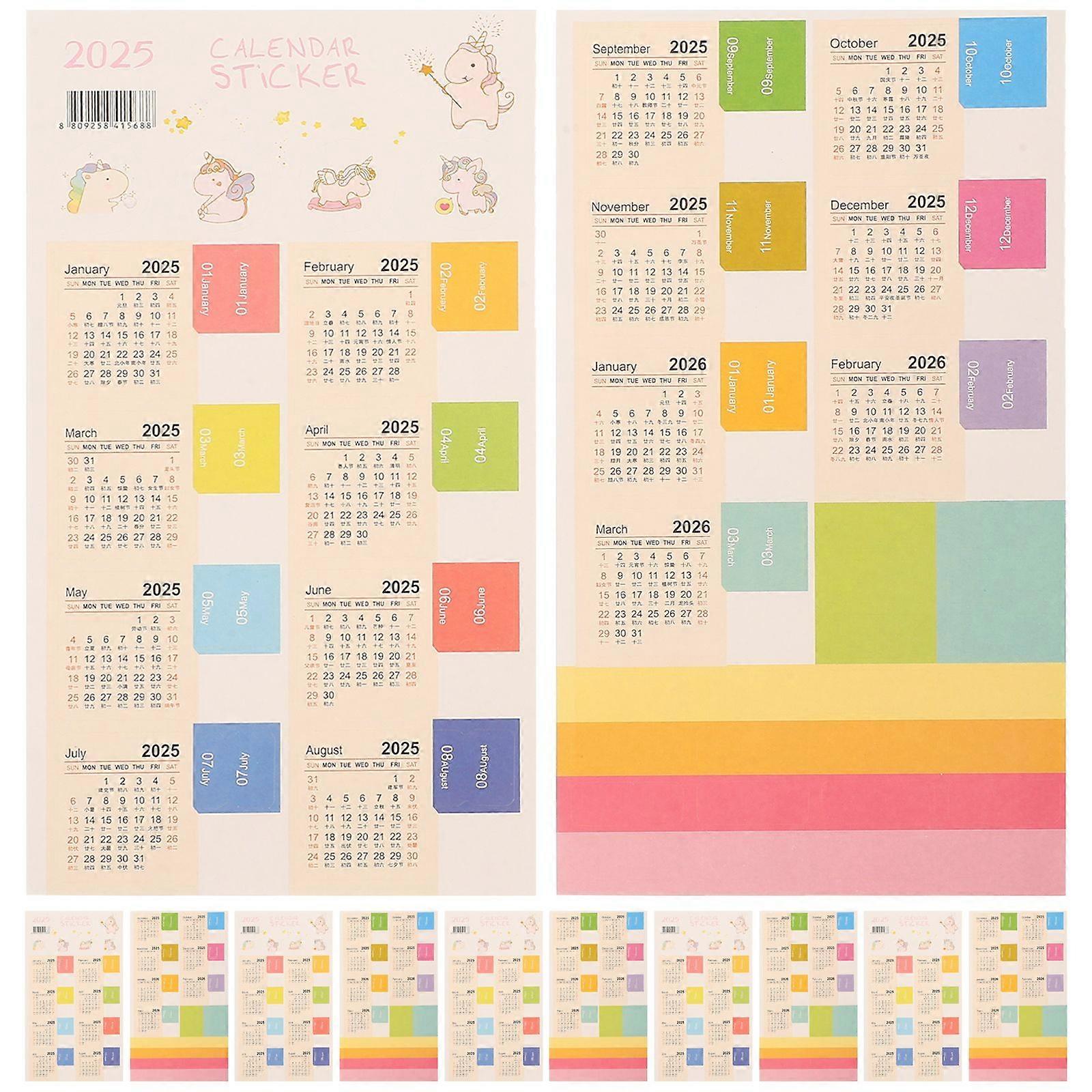 6 Sets Of Plan Stickers Calendar Book Tabs Calendar Month Stickers Calendar Stickers Month Index Stickers Calendar Sticker School Calendar Stickers
