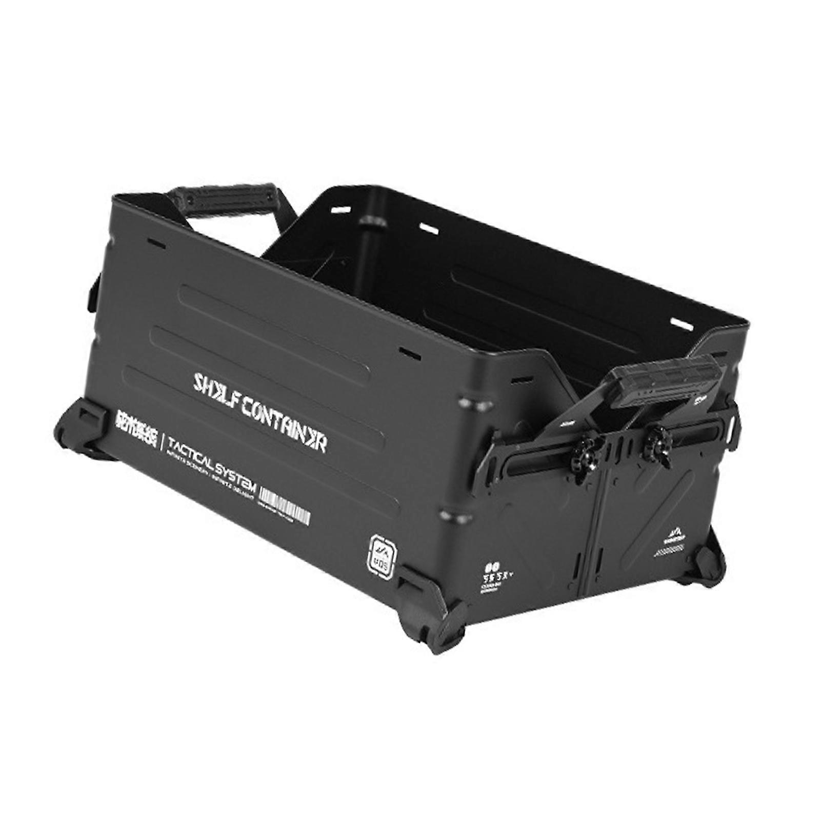 Outdoor Multifunctional Camping Storage Chest Stackable Aluminum Box Tactical Lunch Box Open Top Box