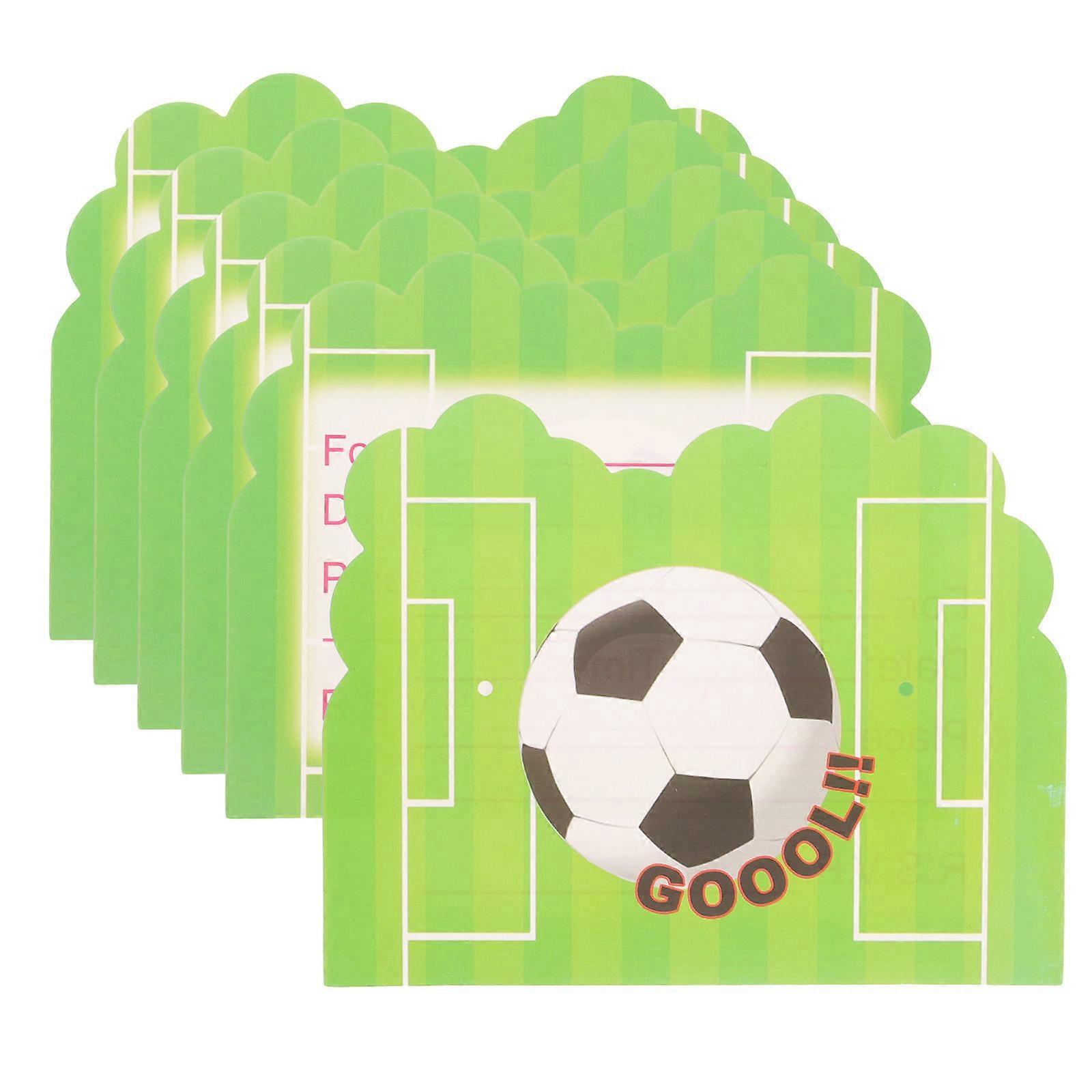 Kids Party Invitations Rectangular Football Sports Invitation Cards All-Sports Coordinated Theme Non-Toxic Paper 6Pack