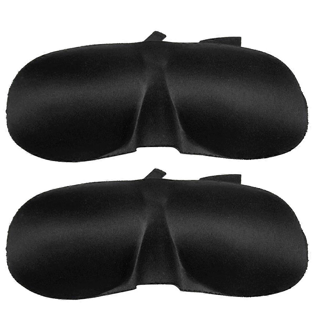 Sleeping Eye Mask Set 2pcs Black Light Blocking Eye Shades with Contoured Design for Comfortable Rest and Stress Relief Travel Friendly One Size