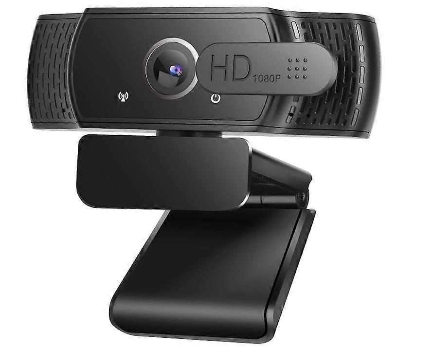 Webcam, Ultra HD 1080P Webcam Computer Web Camera Video Cam with Microphone for PC Laptop Desktop, Plug and Play USB Webcam Camera(Black)